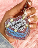 Aquarius Zodiac Cake Charm Keychain-Wildflower + Co.-Strange Ways