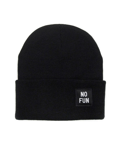 No Fun® Labeled Beanie - Black