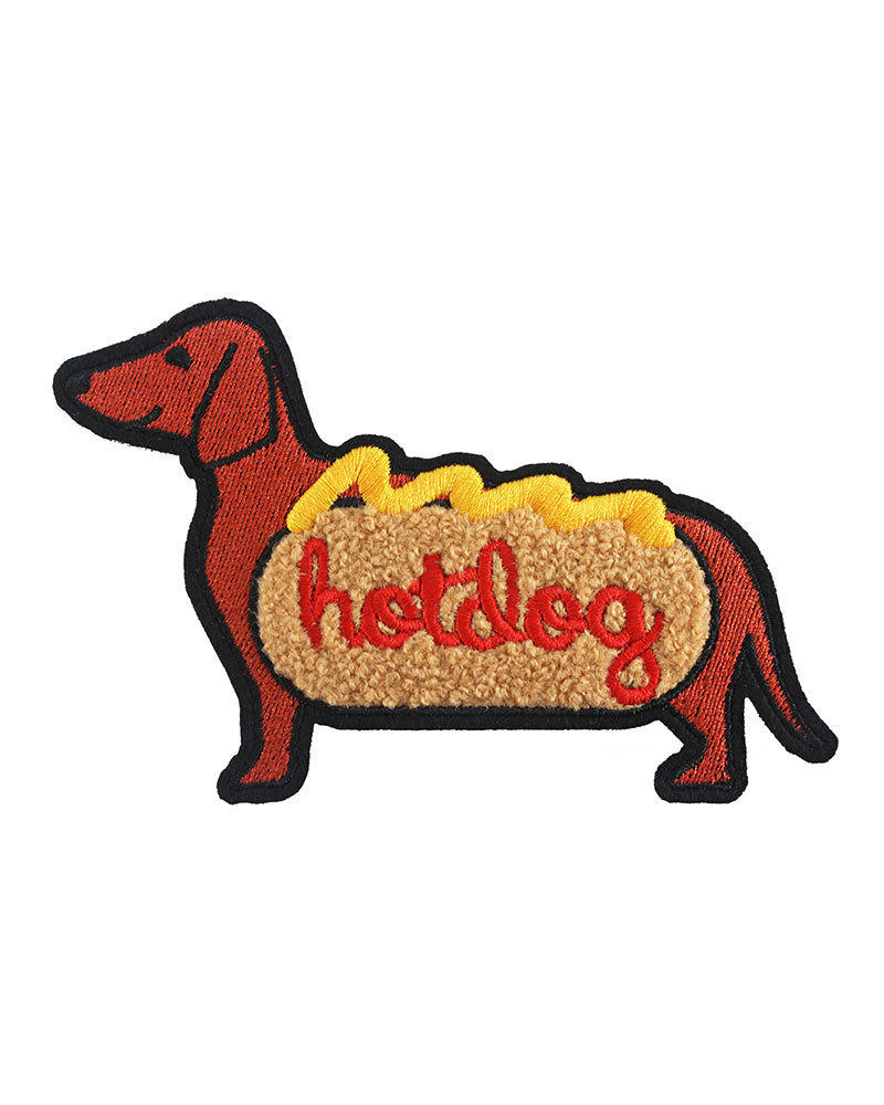 Wiener Hot Dog Chenille Patch-BxE Buttons X Staciamade-Strange Ways