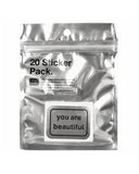 You Are Beautiful Sticker - Silver (Pack of 20)-You Are Beautiful-Strange Ways